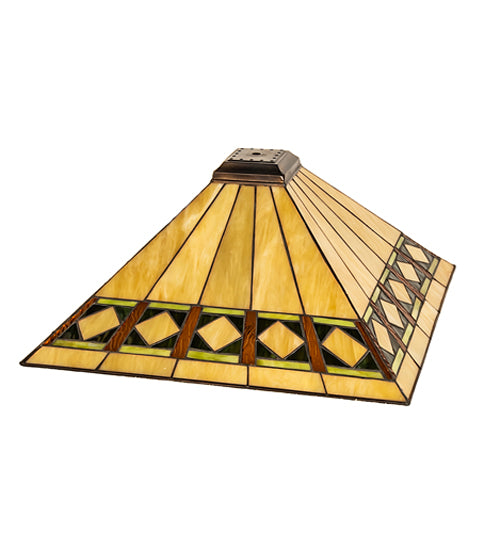 17" Square Diamond Band Mission Shade