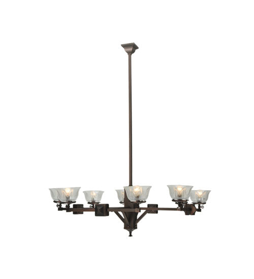 48"W Revival Summer Wheat 8 Lt Gas Chandelier