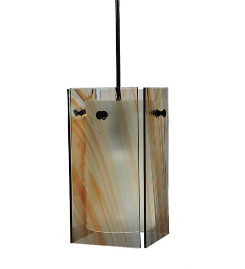 5"Sq Metro Cinnamon Swirl Quadrato Mini Pendant