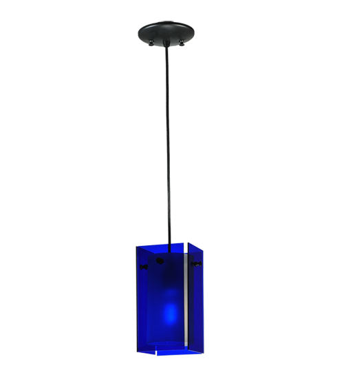 5"Sq Metro Blue Quadrato Mini Pendant