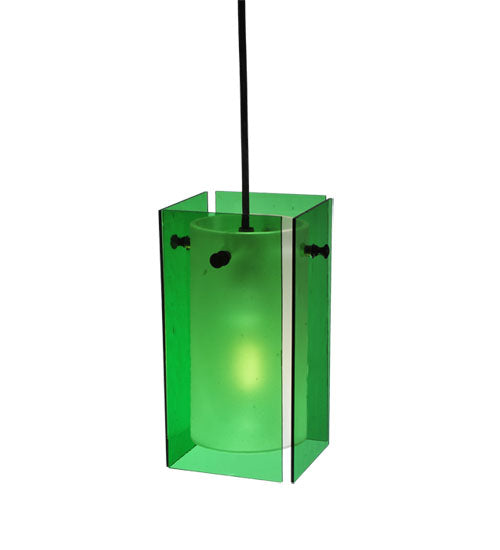 5"Sq Metro Green Quadrato Mini Pendant