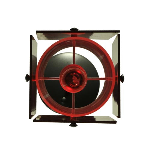 5"Sq Metro Red Quadrato Mini Pendant