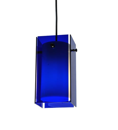 5" Square Metro Blue Quadrato Mini Pendant