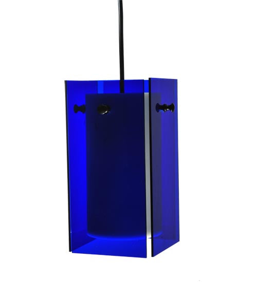 5" Square Metro Blue Quadrato Mini Pendant