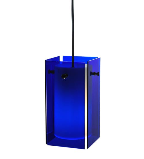 5" Square Metro Blue Quadrato Mini Pendant