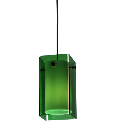 5"Sq Metro Green Quadrato Mini Pendant