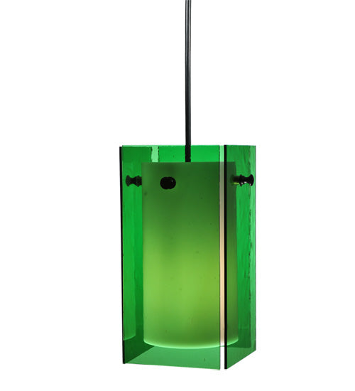 5"Sq Metro Green Quadrato Mini Pendant