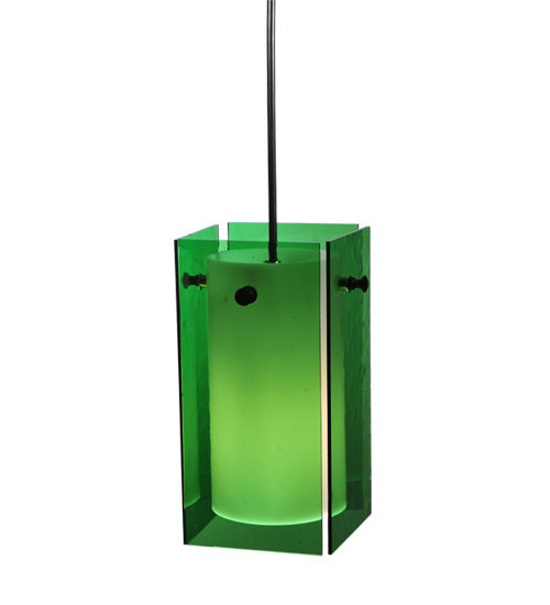 5"Sq Metro Green Quadrato Mini Pendant