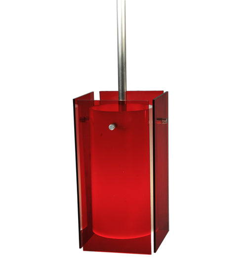 5"Sq Metro Red Quadrato Mini Pendant