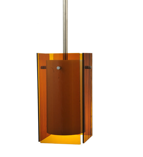 5"Sq Metro Amber Quadrato Mini Pendant