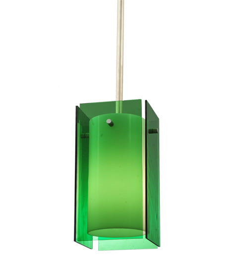 5"Sq Metro Green Quadrato Mini Pendant