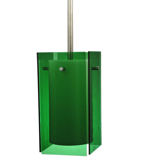 5"Sq Metro Green Quadrato Mini Pendant