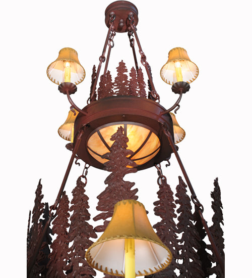 54"W Walden Pine 2 Tier Chandelier