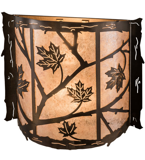 15"W Maple Leaf Wall Sconce