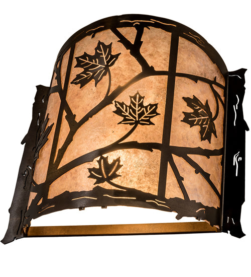 15"W Maple Leaf Wall Sconce