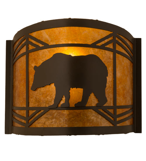 12"W Lone Bear Wall Sconce