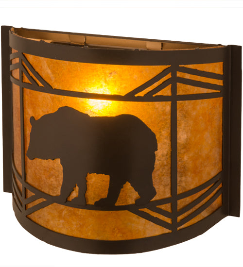 12"W Lone Bear Wall Sconce