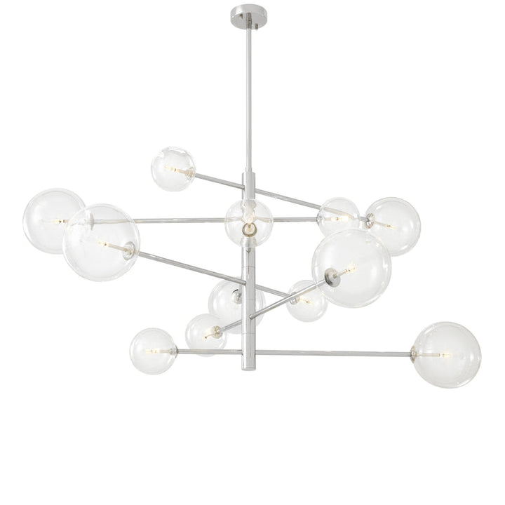 Chandelier Argento L Nickel Finish