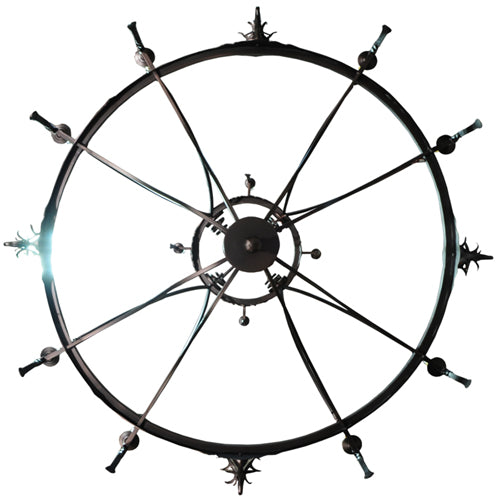 72"W Stag 12 Lt Two Tier Chandelier