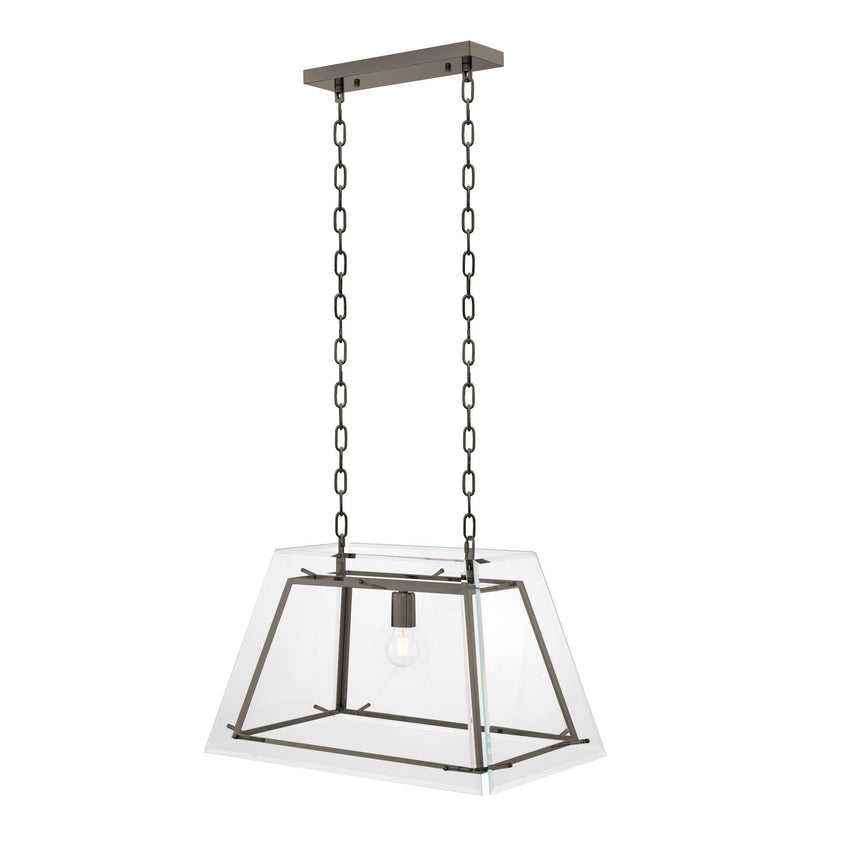 Chandelier Azure S Bronze Finish Beveled Glass