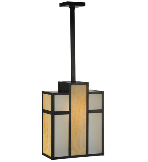 12" Long Cityscape Oblong Pendant