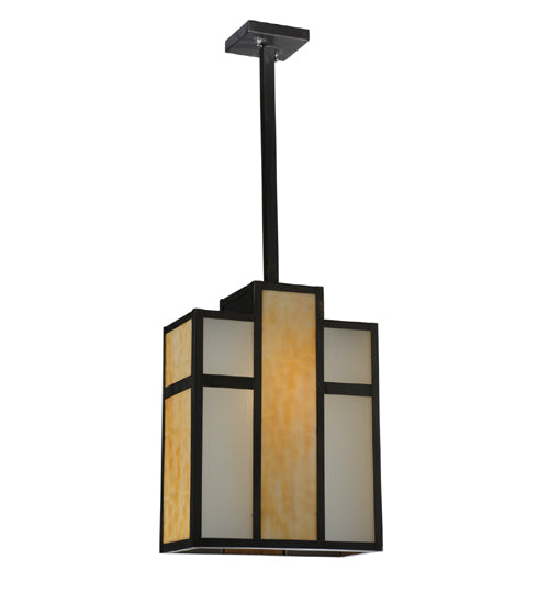 12" Long Cityscape Oblong Pendant