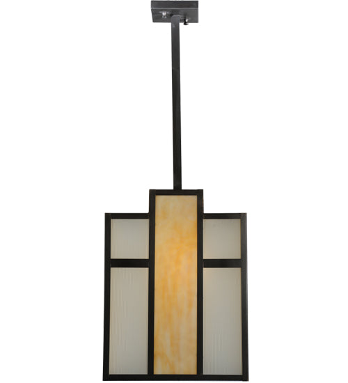 12" Long Cityscape Oblong Pendant