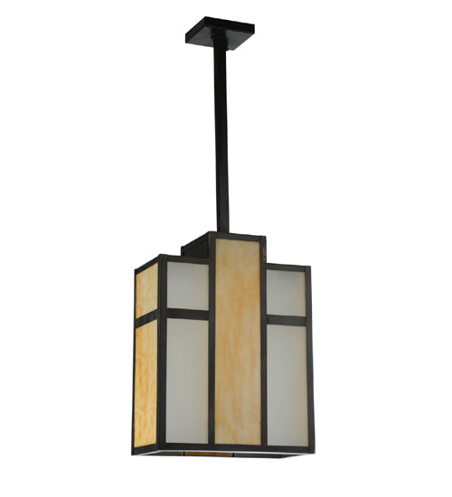 12" Long Cityscape Oblong Pendant