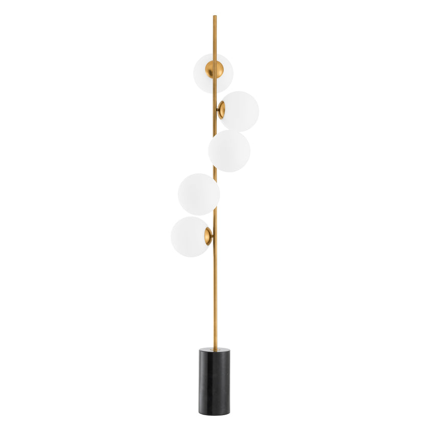 Floor Lamp Tempo Antique Brass Finish