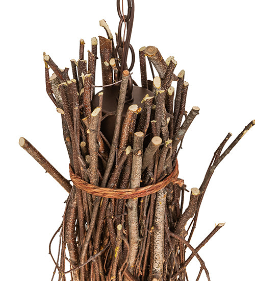 18" Wide Twigs 3 Lt Chandelier