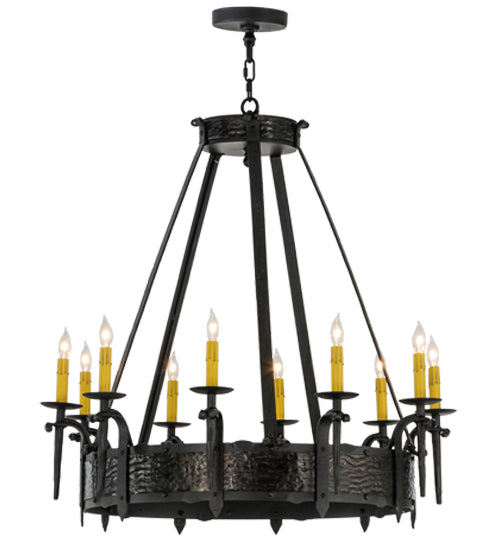 35"W Costello 10 Lt Chandelier