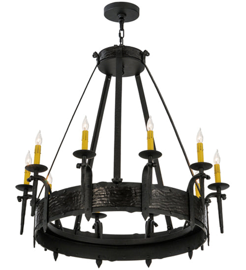 35"W Costello 10 Lt Chandelier