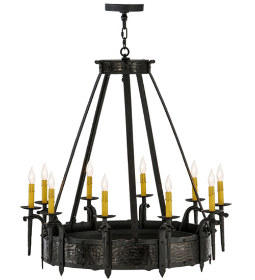 35"W Costello 10 Lt Chandelier