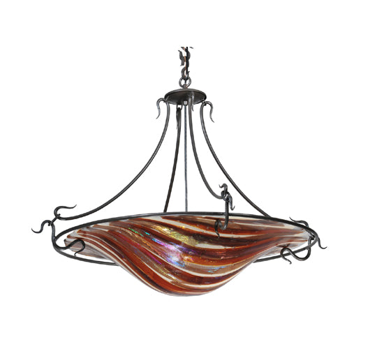 28.5"W Metro Fusion Marina Glass Inverted Pendant