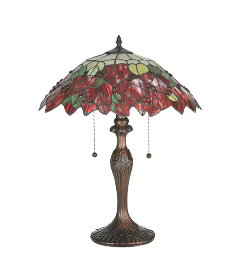 22"H Poinsettia Table Lamp