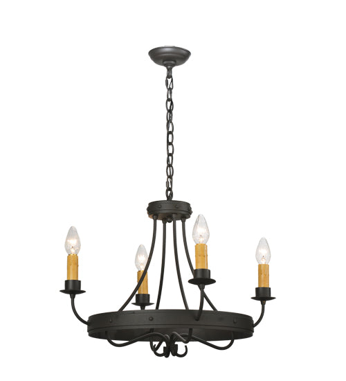 25" Wide Franciscan 4 Light Chandelier