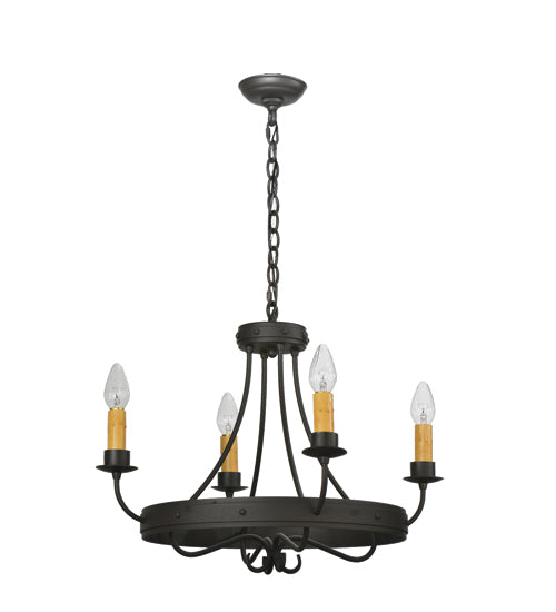 25" Wide Franciscan 4 Light Chandelier