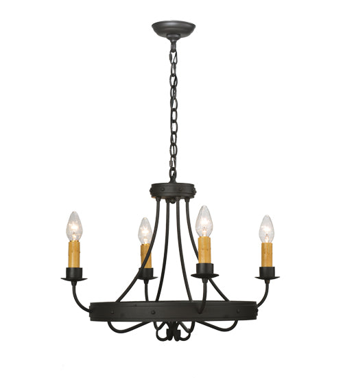 25" Wide Franciscan 4 Light Chandelier