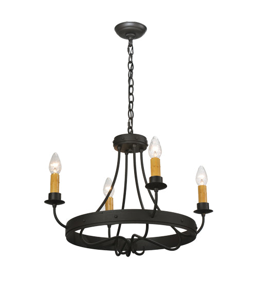 25" Wide Franciscan 4 Light Chandelier