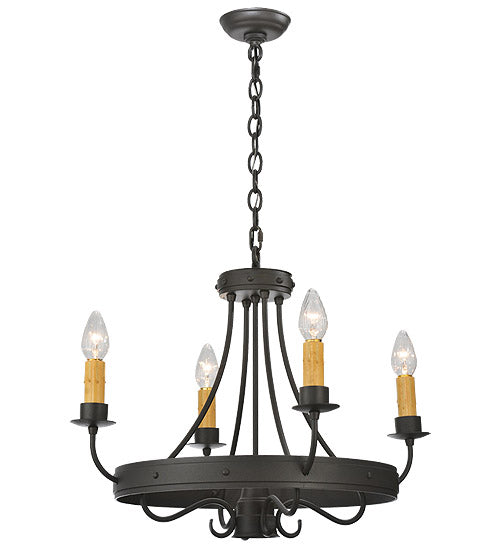 25" Wide Franciscan 4 Light Chandelier