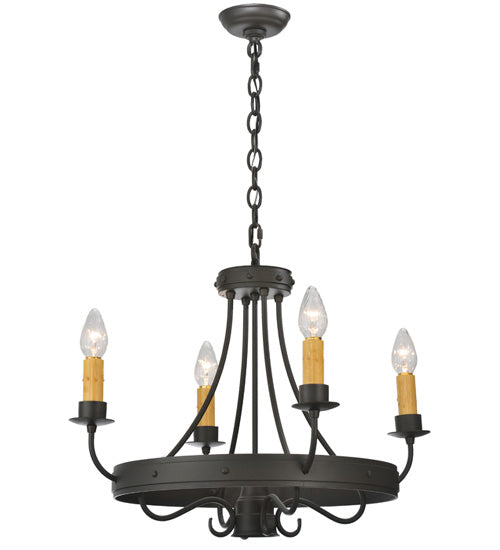 25" Wide Franciscan 4 Light Chandelier