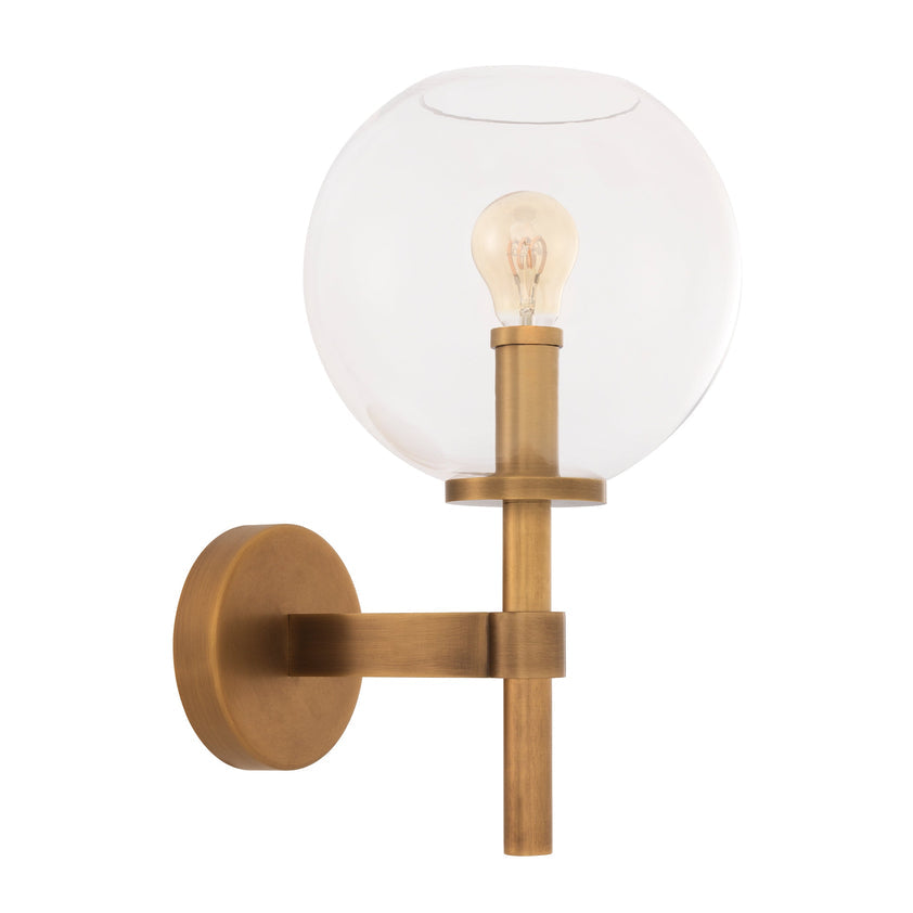 Wall Lamp Jade Antique Brass Finish