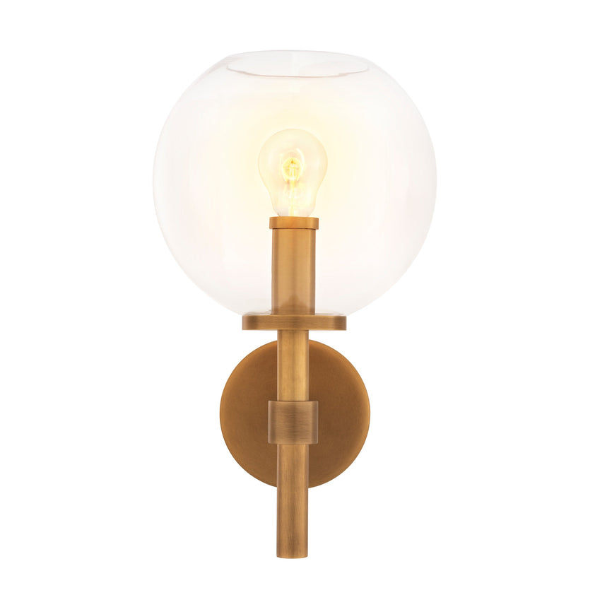 Wall Lamp Jade Antique Brass Finish