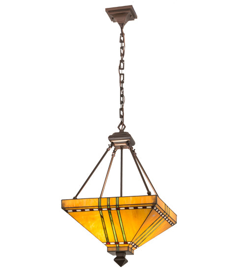 17" Square Prairie Corn Inverted Pendant