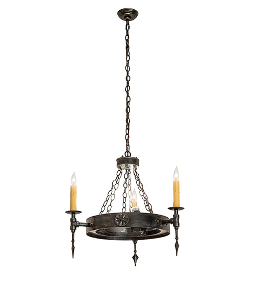 27" Wide Warwick 6 Light Chandelier