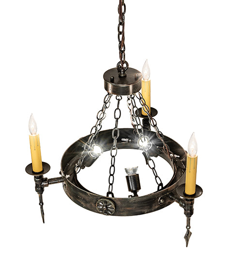 27" Wide Warwick 6 Light Chandelier