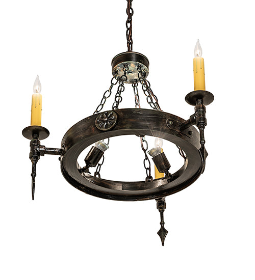 27" Wide Warwick 6 Light Chandelier