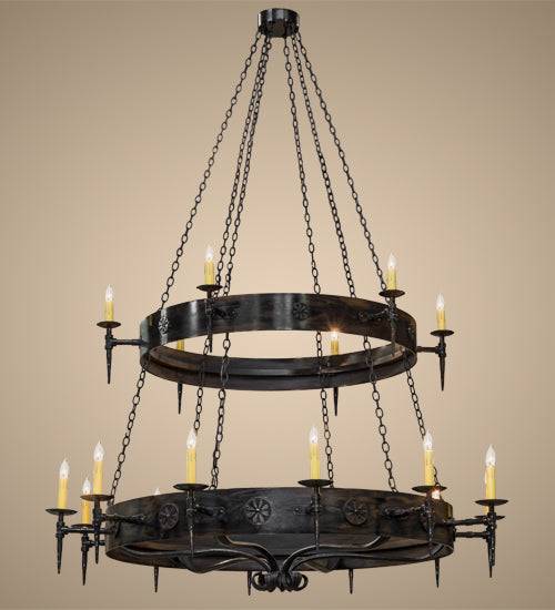 72"W Warwick 18 Lt Two Tier Chandelier