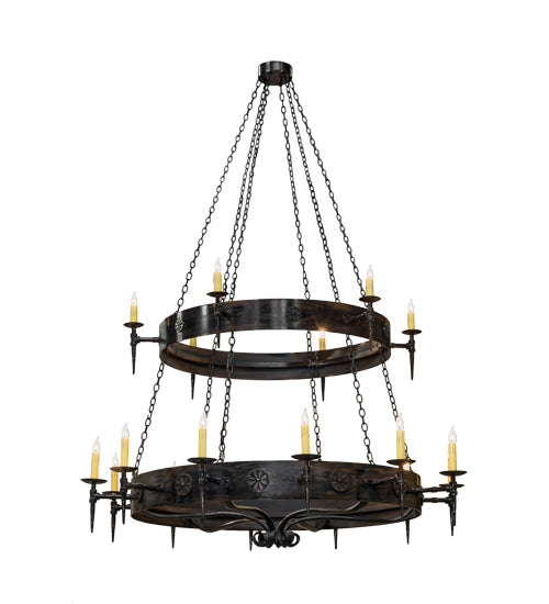 72"W Warwick 18 Lt Two Tier Chandelier