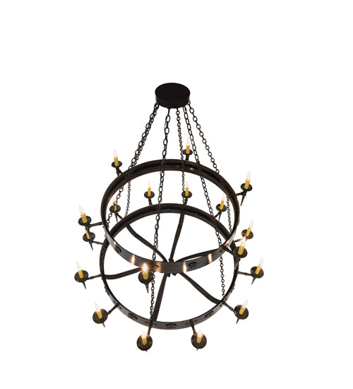 72"W Warwick 18 Lt Two Tier Chandelier